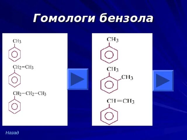 Получение гомологов бензола. Общая формула гомологов бензола. Гомологи бензола названия. Органические вещества с бензольным кольцом. Ближайший гомолог бензола.