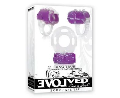 Ring True Unique Pleasure Rings - Clear Vibrating Rings - Set of 3.