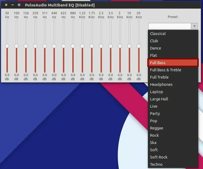 Audio enabled. Pulseaudio windows. pulseaudio-equalizer. pulseaudio linux. linux equalizer.