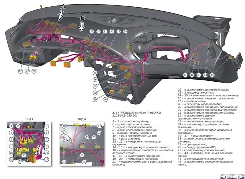 Установка комбинации приборов GAMMA FERRUM 826 CN для Chevrolet Niva - Chevrolet