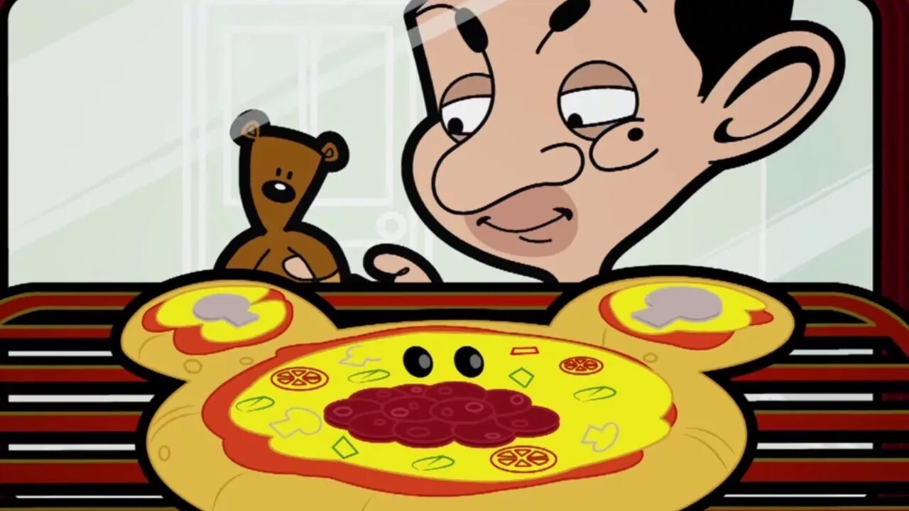 Мистер Бин пицца Бин. Пицца из мультфильма. Еда из разных мультиков.