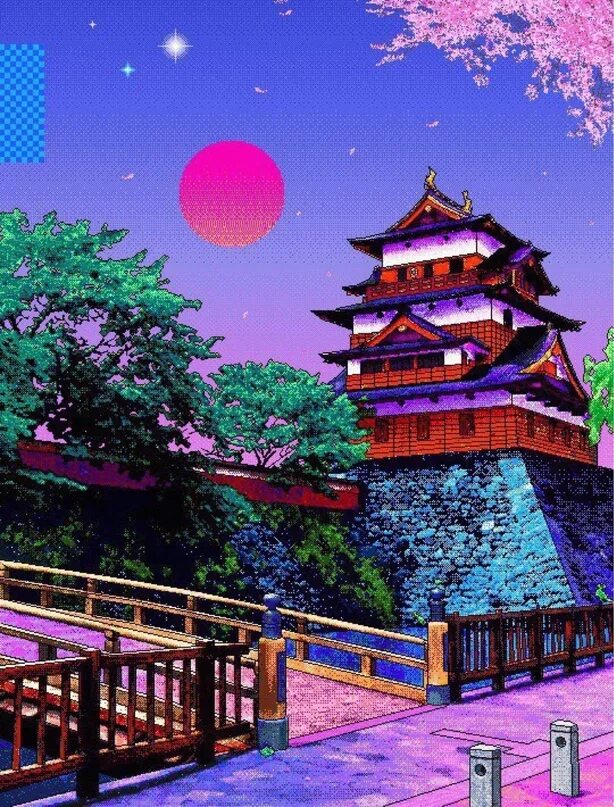 16 bit android. Pixel art япония. пиксельные арты япония. 8 bit pixel art япония. японский пейзаж.