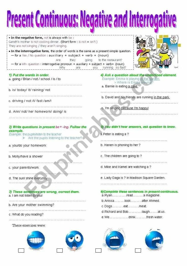 Present continuous negative exercises. Past continuous negative form. present continuous negative worksheets. past continuous negative exercises. present continuous negative garde 2 worksheets.