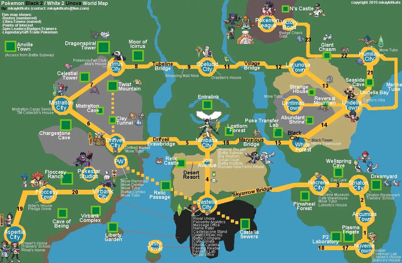 Где найти муны. Карта Юновы покемон Блэк 2. Юнова покемон карта. Покемоны региона Юнова. Pokemon White 2 Map.