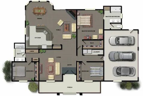 Cozy Big House Floor Plan - Viahouse.Com