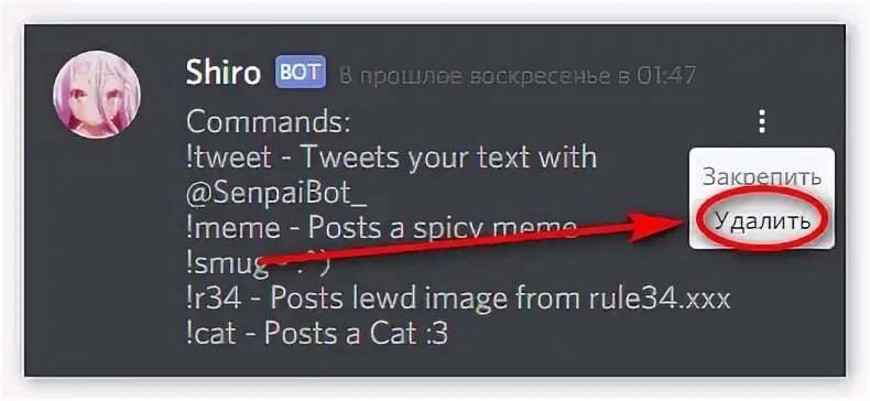 Как очистить чат в дискорде