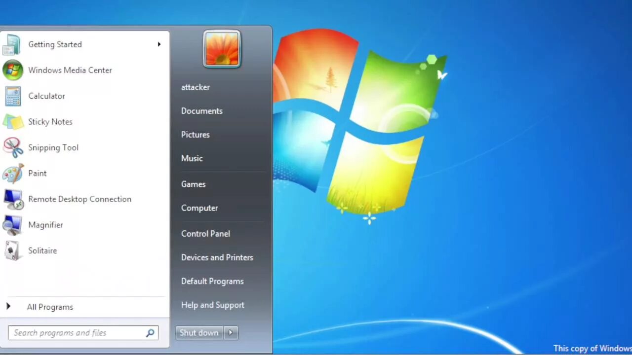 Windows 7 project. Windows 7 project