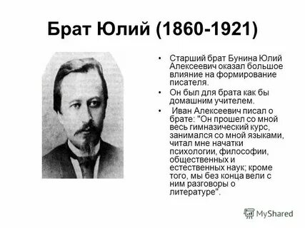 Братья бунин краткое