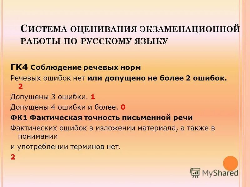Какие нормы речи соблюдаются говорящими регулярно. Гк4 соблюдение речевых норм. как оценивается экзаменационная работа по русскому языку. фактическая точность письменной речи. обозначения ошибок в изложении.