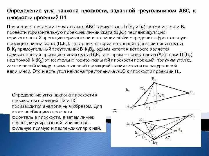 Угол между плоскостями проекций 45 градусов. Угол между плоскостями проекций 45 градусов