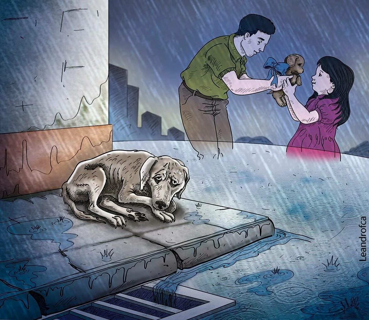 Бездомные животные и человек. Не бросайте животных. Рисунок на тему бездомные животные. Про брошенных животных.