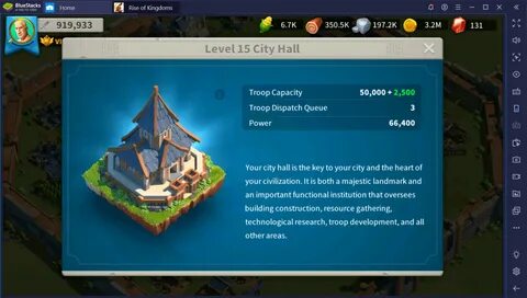 Rise of kingdoms ратуша