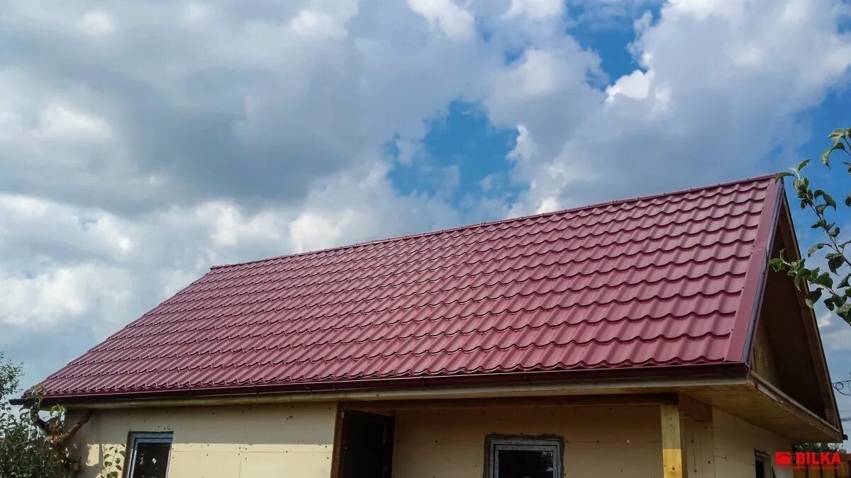 Металлочерепица Металл-Профиль Ламонтерра XL 0,5 PURMAN ® RAL 3005 Красное вино 