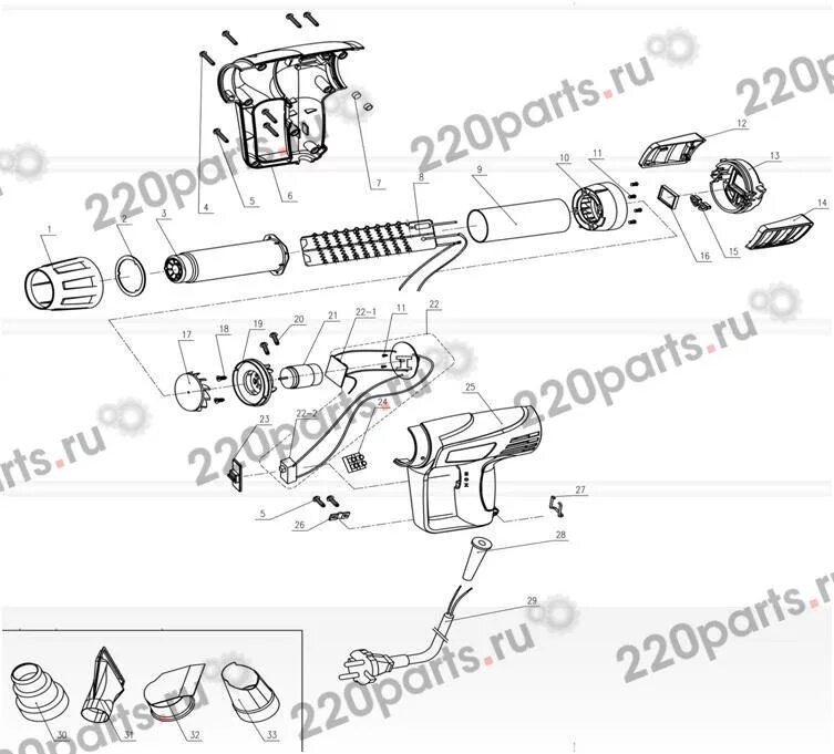 Выключатель для фена строительного STANLEY STXH2000 TYPE 1, 1004101-00 - купить 
