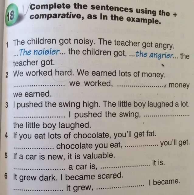 Noisy comparative. Complete the sentences using. Comparative complete. Compare the sentences. Complete the sentences as in the example 5 класс.