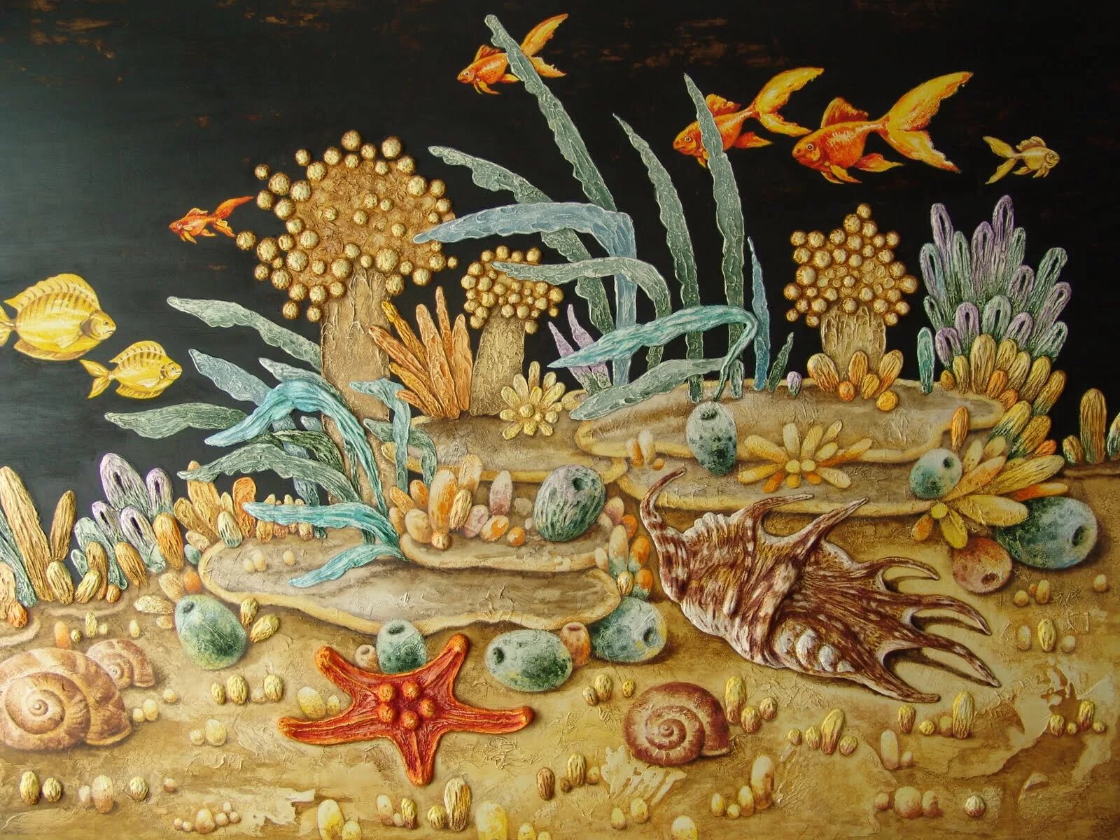 картины из пластилина. живопись пластилином. картина подводный мир. подводный мир гуашью. создаем композицию подводный мир.