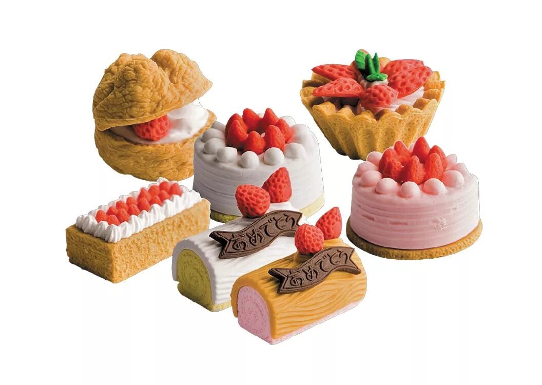 Конфеты и пирожные купить. Ластики Iwako. Торты и пирожные. Кондитерские изделия для детей. Пирожные ассортимент.