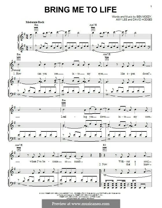 Песня бринг ми ту лайф. Bring me to Life Ноты. Evanescence bring me to Life Ноты. Evanescence bring me to Life гитара. Bring me to Life на гитаре.