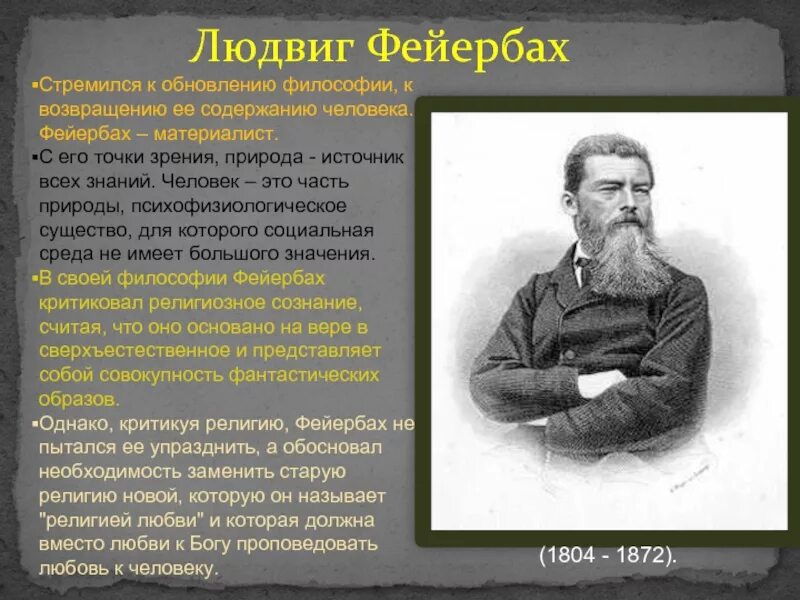 Фейербах философия. Людвиг Фейербах (1804-1872). Источник всех знаний это Фейербах. Людвиг Фейербах представитель:. Людвиг Фейербах о человеке.