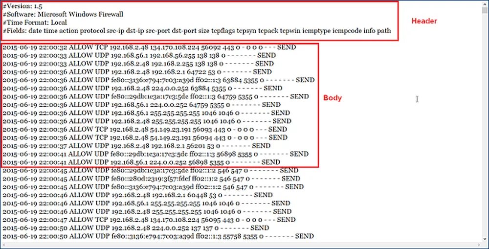 Log file path