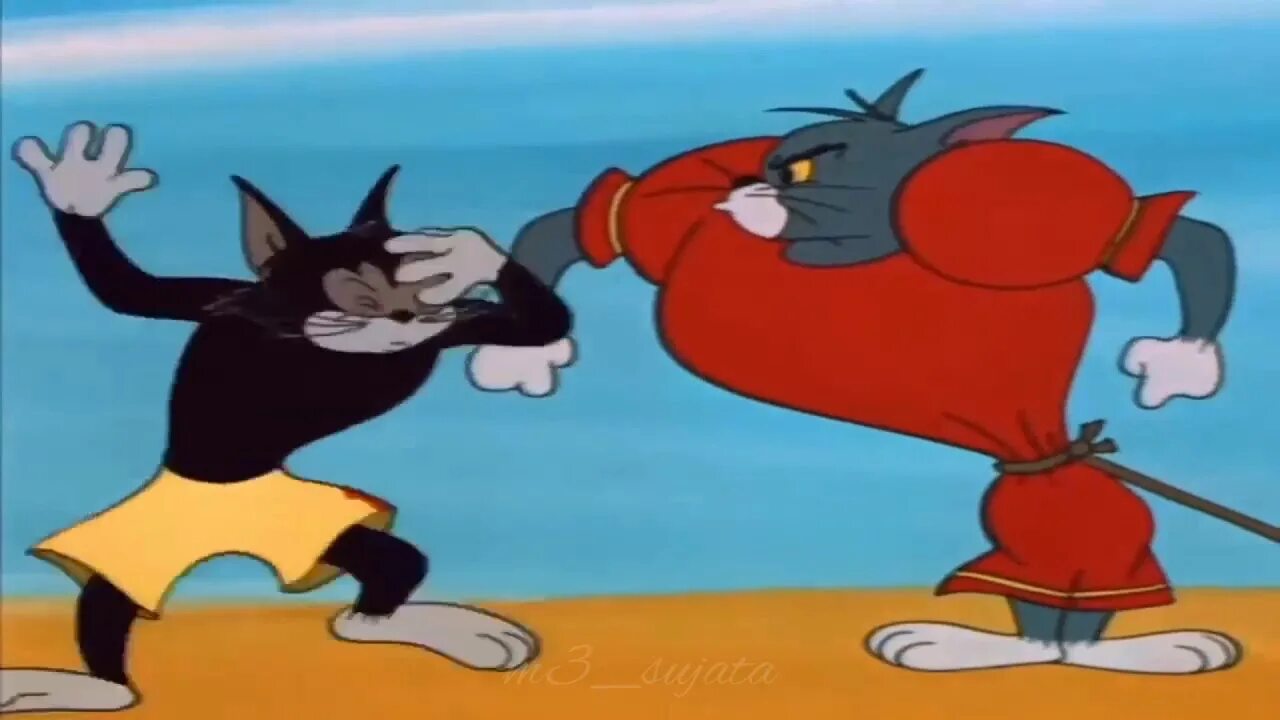 Tom beach. Том и Джерри 101 muscle Beach Tom. Muscle Beach Tom 1956. Tom and Jerry muscle Beach Tom. Tom and Jerry 101.