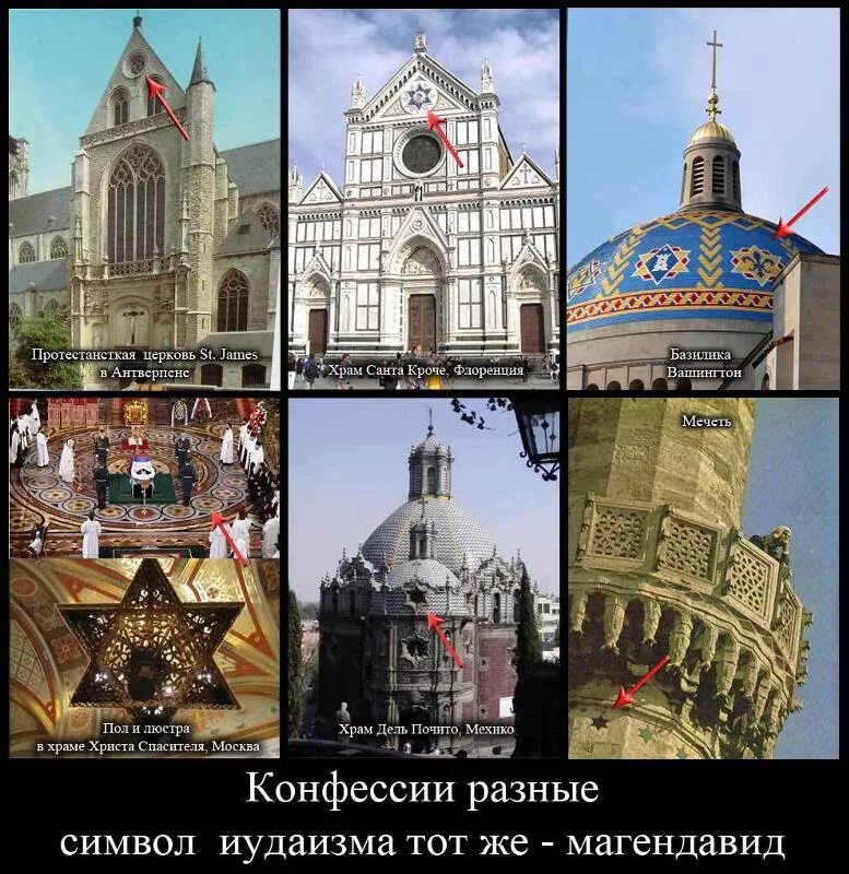 Почему в храме христа спасителя звезды давида