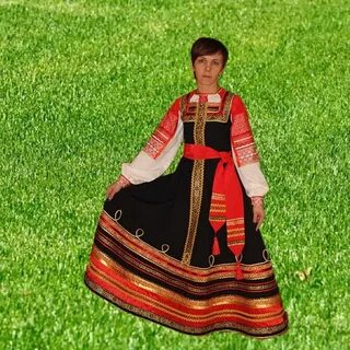 Народный костюм черный