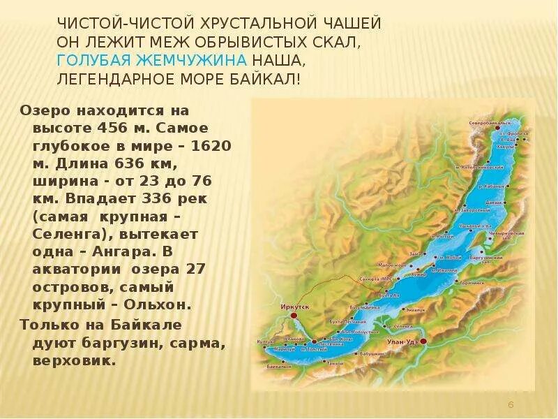 Определите основную мысль текста озеро байкал расположено. Длина береговой линии Байкала. День Байкала презентация. Байкал картинки с описанием. Визитная карточка озера Байкал.