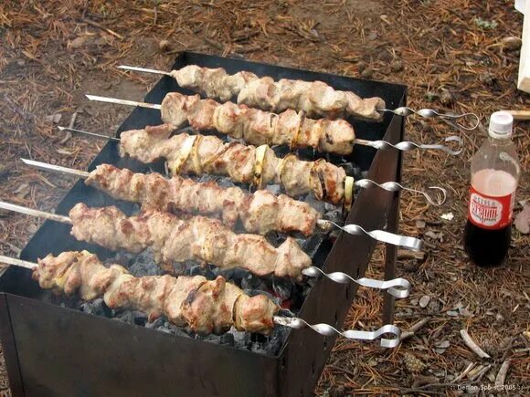 шашлык в марте. зимний шашлык на даче. шашлык жарится. шашлыки в марте. шашлык зимой.