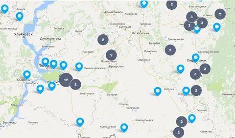 Карта базовых станций gsm