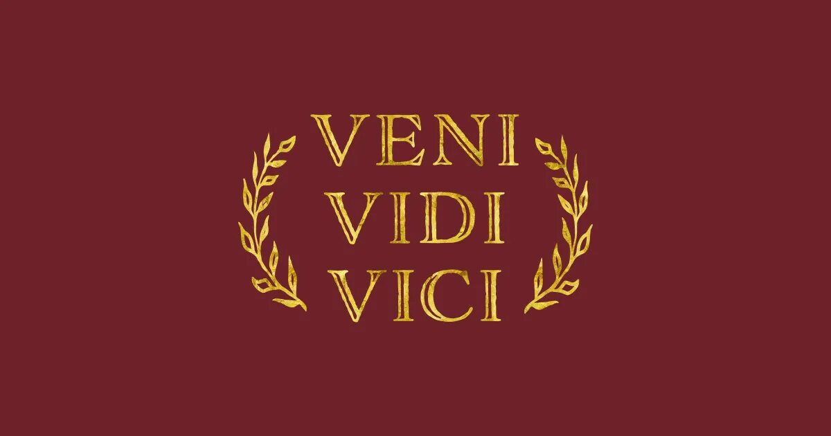 Выражение пришел увидел победил. Надпись Veni vidi Vici. Veni vidi Vici картинки.