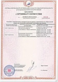 Сертификат соответствия 2023