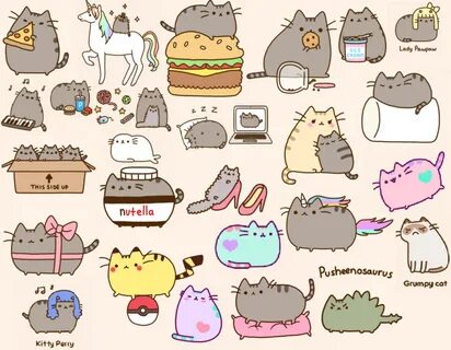 Нарисованные котики пушин
