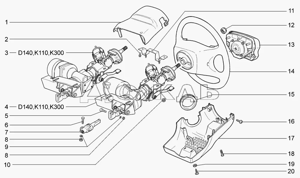 Болты кожуха рулевого ВАЗ 1118. Винт рулевого кожуха ВАЗ 1118. Рулевой механизм ВАЗ 1118 Калина схема.