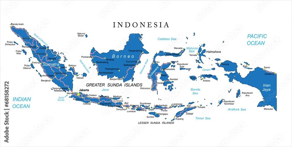Большие зондские острова океан. Острова Индонезии на карте. Туристическая карта Индонезии.