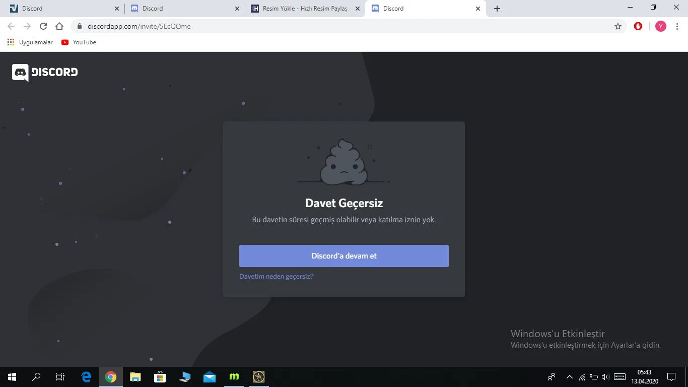 Cannot find discord