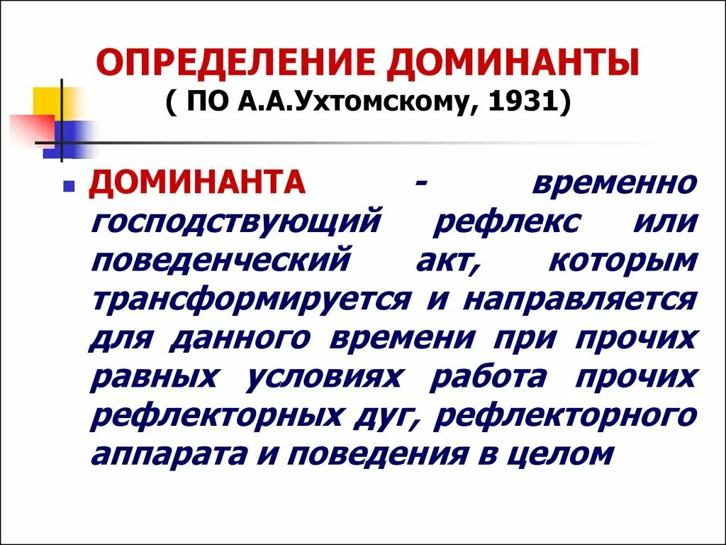 Определение Доминанта. Доминанта в физиологии. Определение Доминанты - упражнение. Дайте определения доминантного центра. Доминанте про