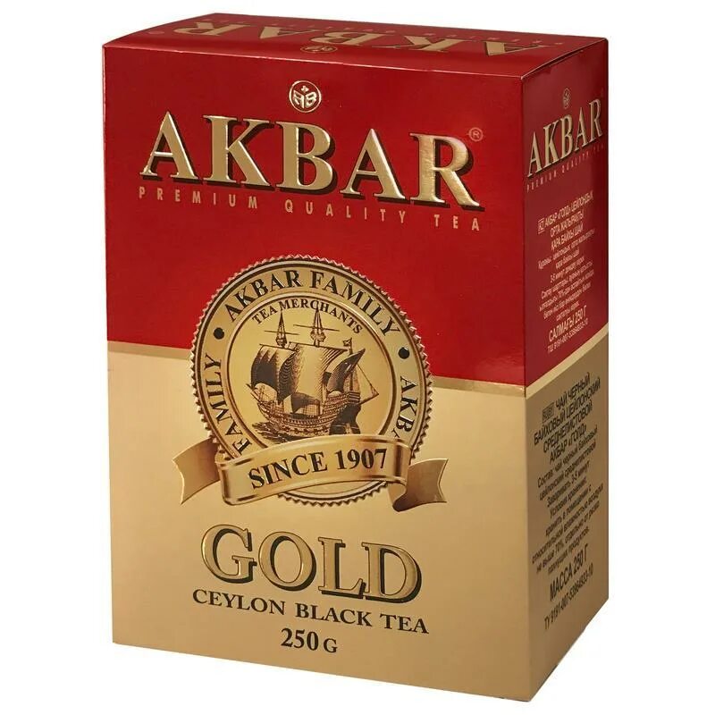 Купить золотой чай. Чай Акбар Голд крупнолистовой 250г. Чай Akbar Gold листовой 250. Чай Акбар Голд 250 гр. Чай Акбар Голд 100г.