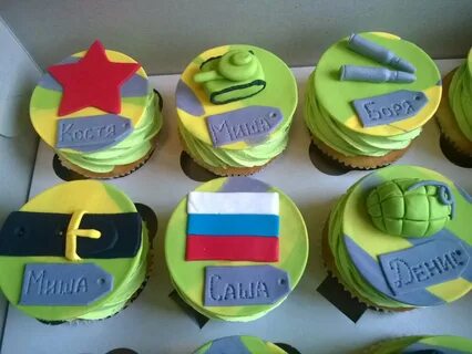 Капкейки к 23 февраля
