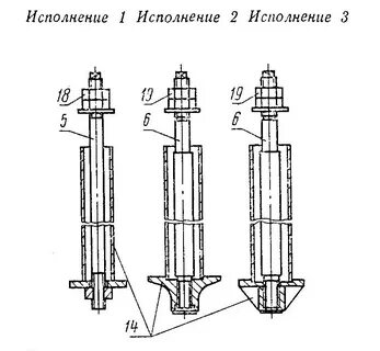 Конструкция и размеры фундаментных болтов