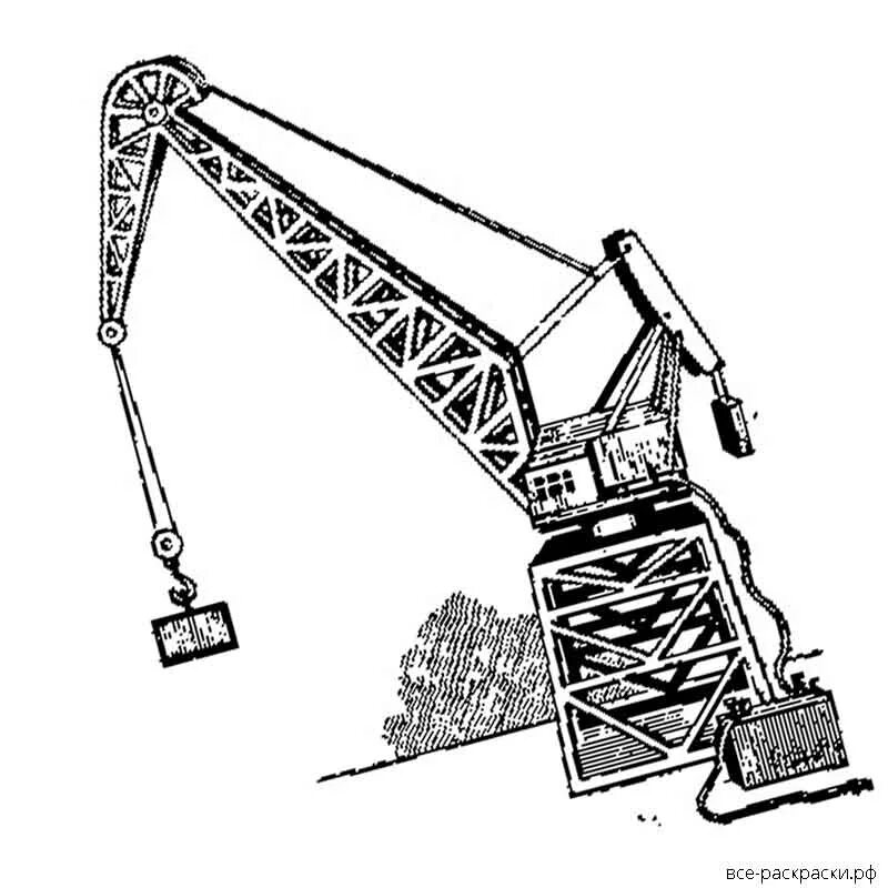 Подъемный кран раскраска. Подъемный кран раскраска для детей. Раскраска кран подъемный башенный. Строительный кран раскраска.