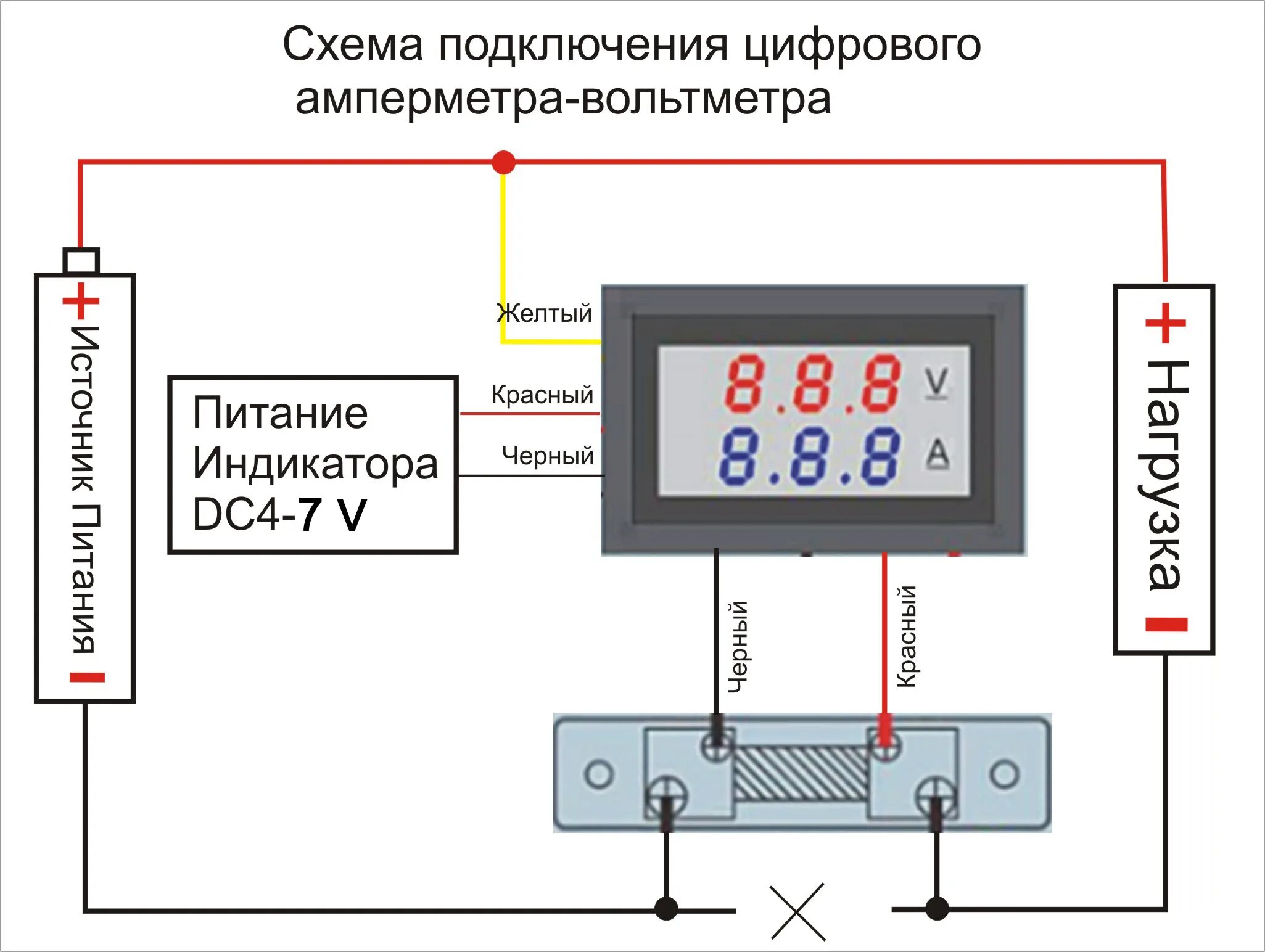 Вольтметр-амперметр цифровой схема подключения. Цифровой вольтметр амперметр схема вкл. Схема включения цифрового ампервольтметра. Схема подключения цифрового вольтамперметра и амперметр.