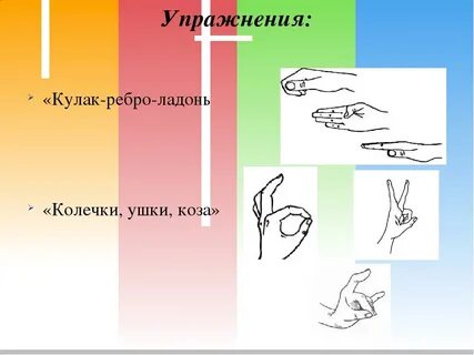 Кулак ладонь упражнение для детей