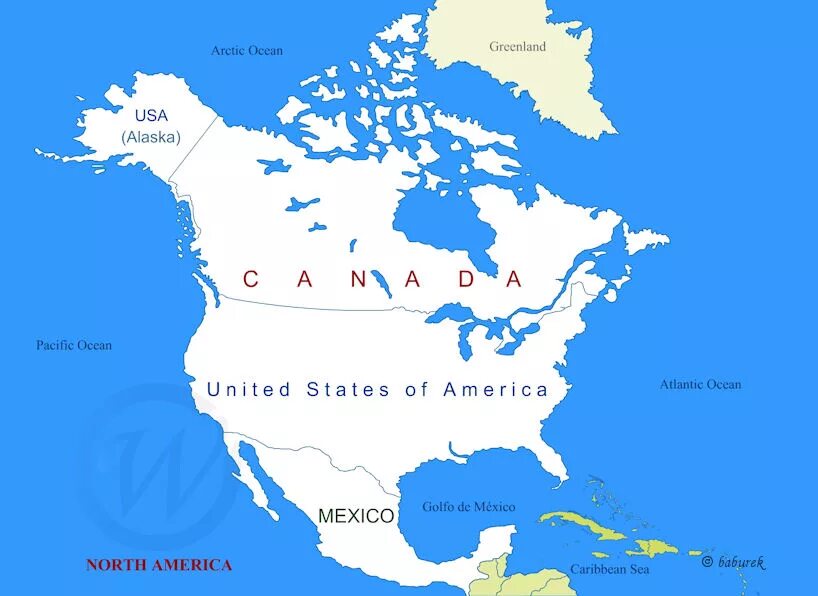 Атлантический океан на карте Северной Америки. USA on the Map of the World. Atlantic Canada карта. Карибское море на карте Северной Америки.