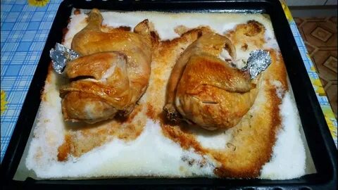 Половинка курицы в духовке