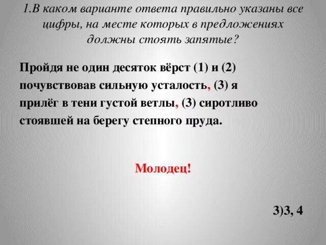 Прошедший не один десяток верст и почувствовав