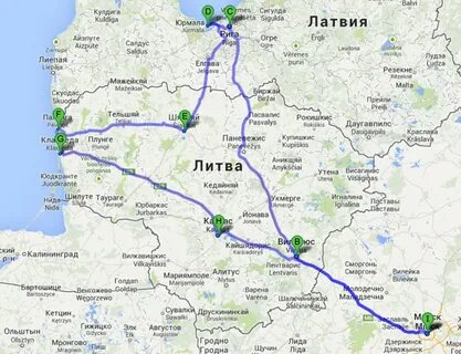 Расстояние до границы латвии