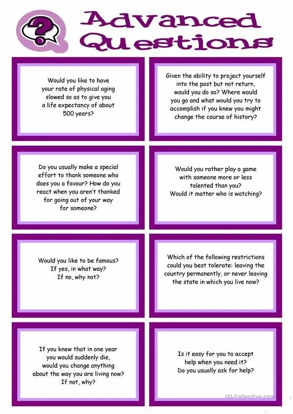 Esl tasks