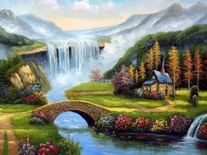 Картины по номерам водопады
