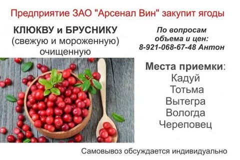 Прием ягод